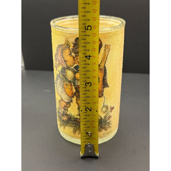 Vintage Sugar Frosted Jar Candle Holder Hummel girl kissing boy - Picture 6 of 6